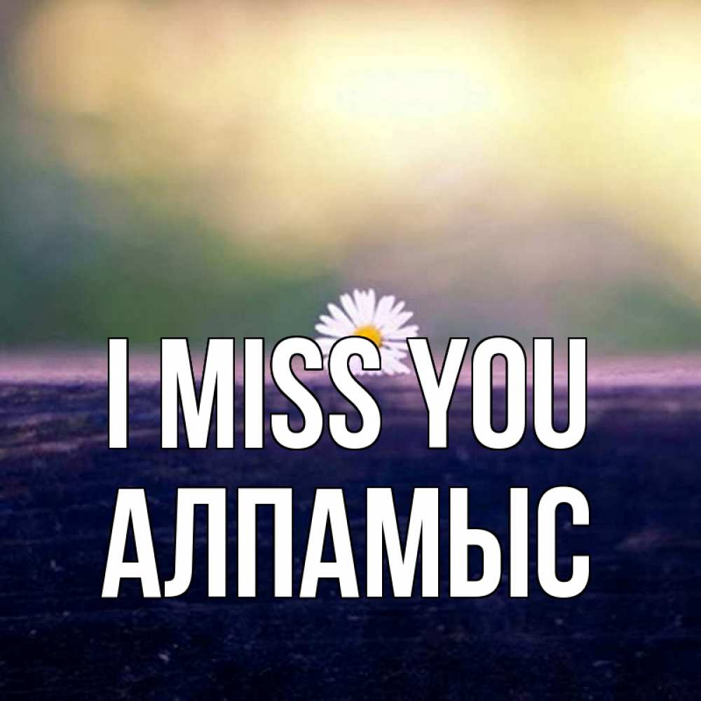 Greetings card с именем, Алпамыс I miss you приходи в гости Greetings with text for free download 
