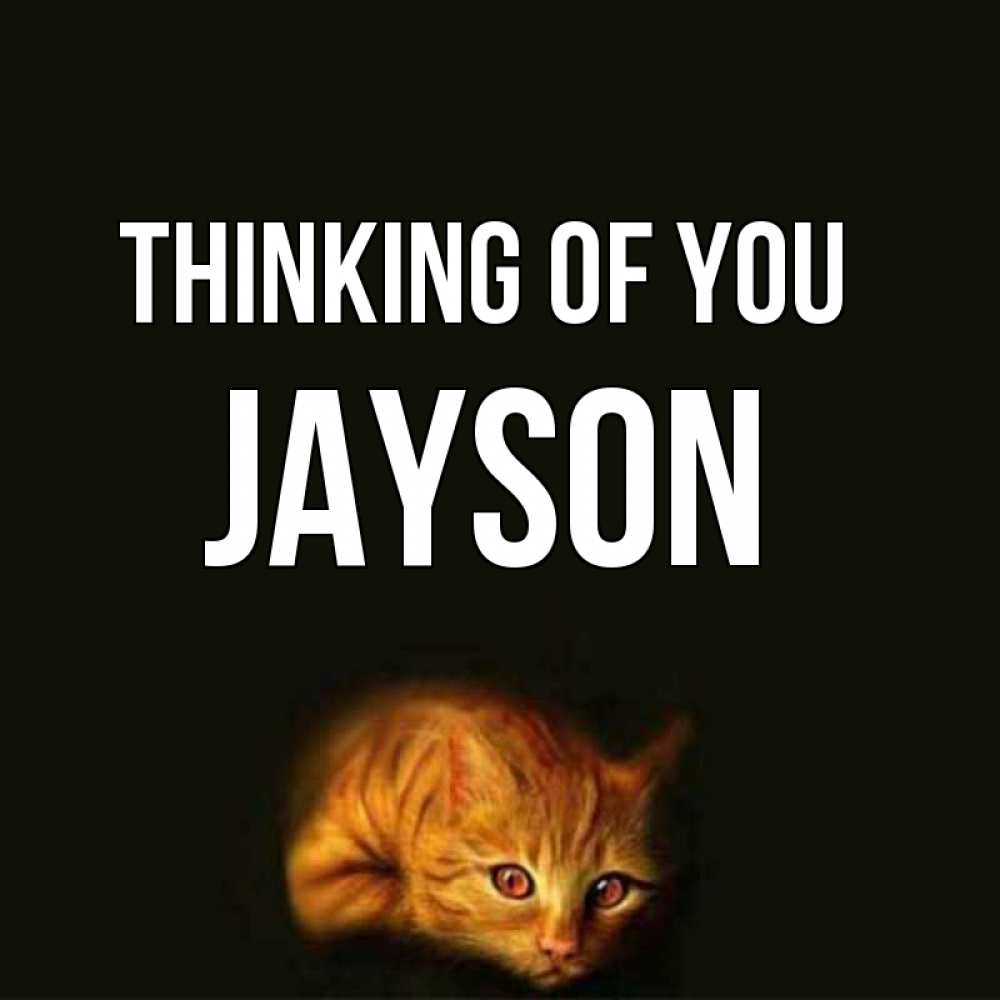 Greetings card с именем, Jayson Thinking of you рыжий Greetings with text for free download 