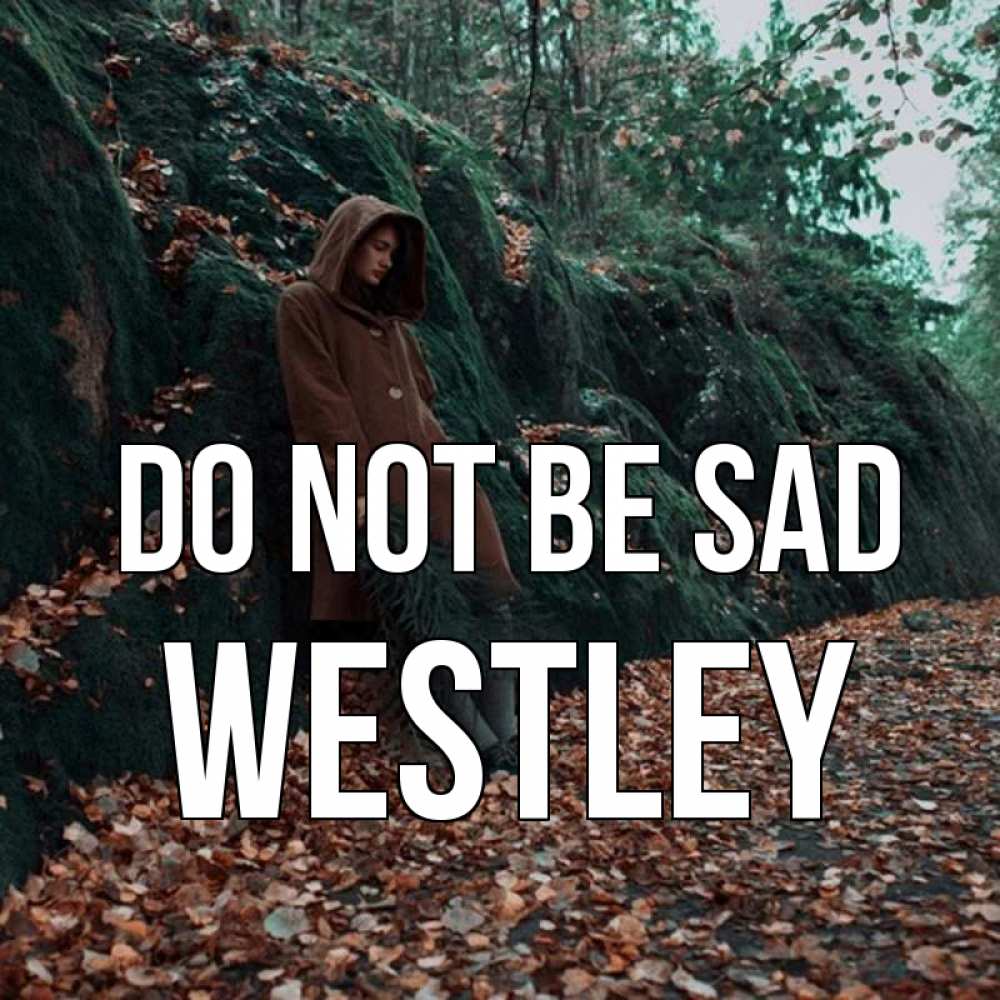 Greetings card с именем, Westley Do not be sad осенний лес Greetings with text for free download 