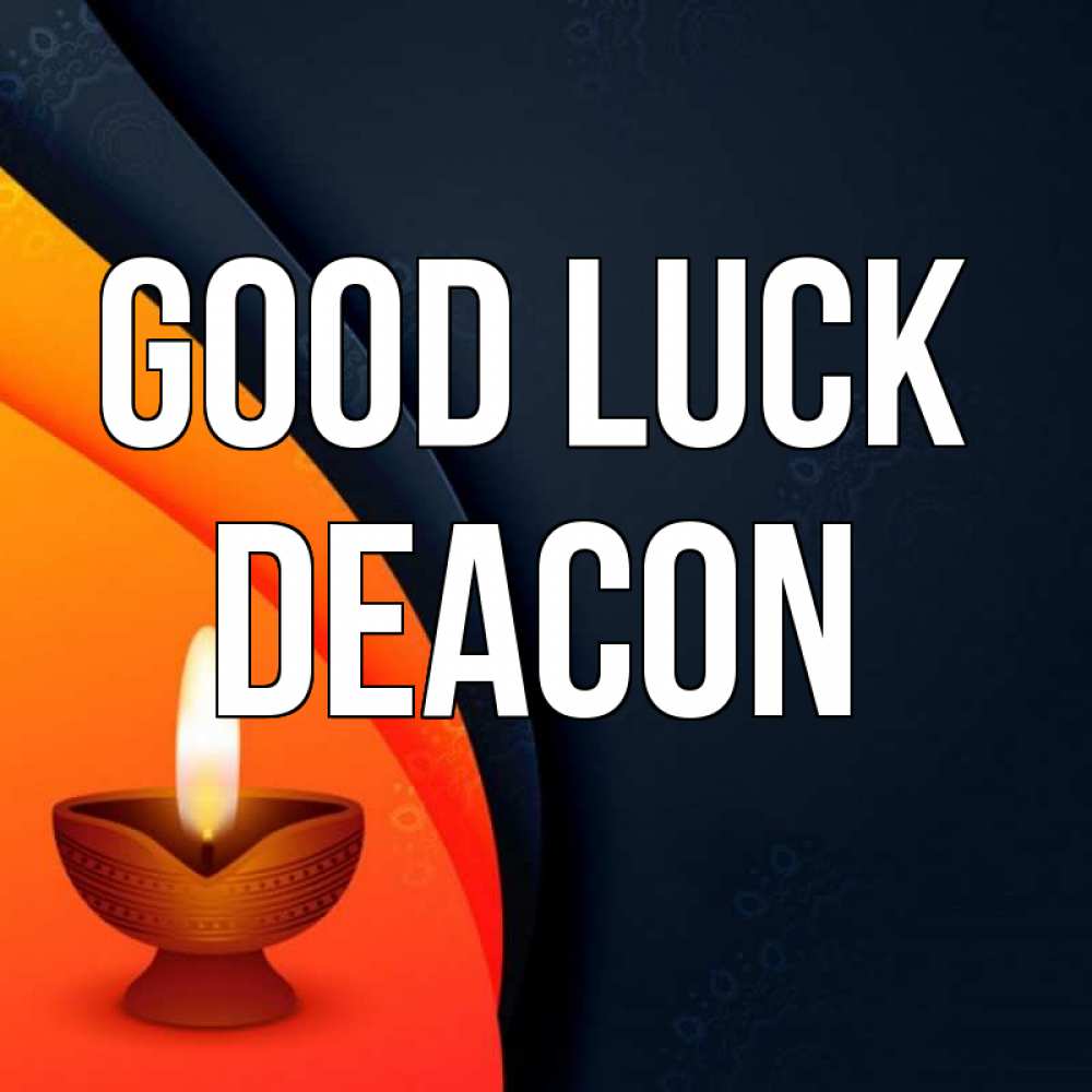 Greetings card с именем, Deacon Good luck абстрактный фон Greetings with text for free download 