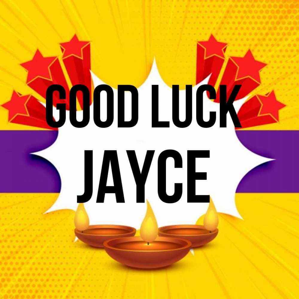 Greetings card с именем, Jayce Good luck векторное изображение Greetings with text for free download 
