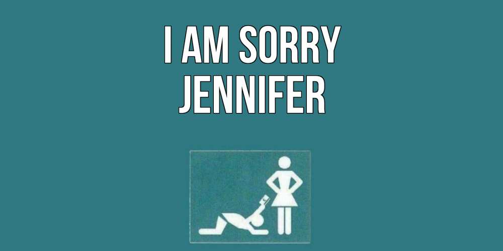 Greetings card с именем, Jennifer I am sorry прости Greetings with text for free download 