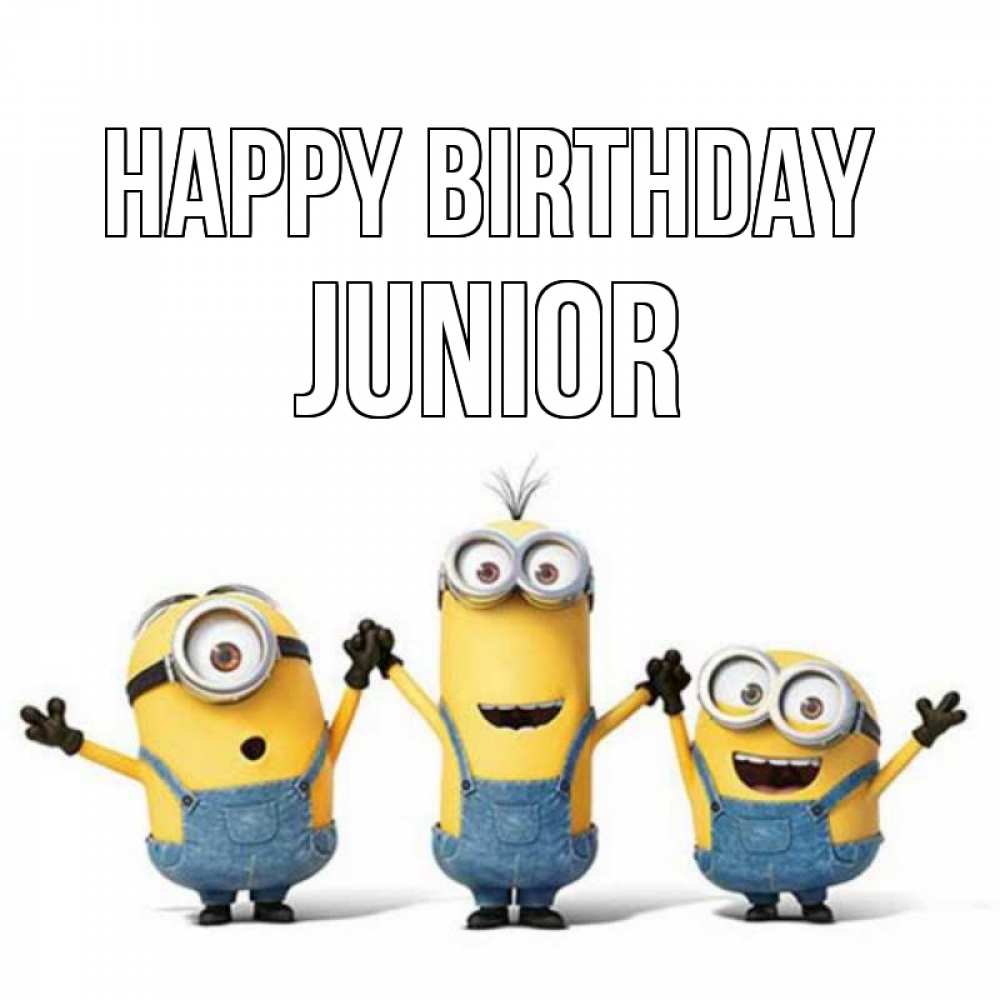 Greetings card с именем, Junior Happy Birthday с днюхой Greetings with text for free download 