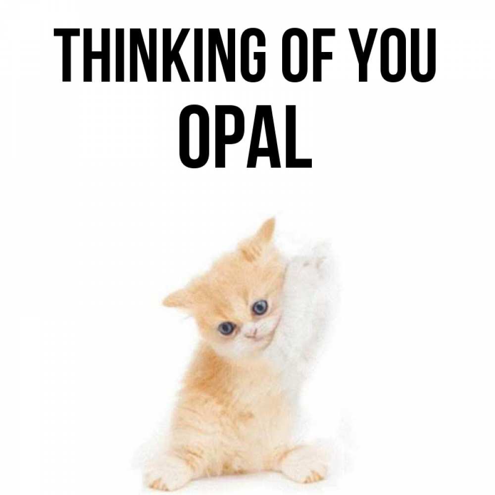 Greetings card с именем, Opal Thinking of you зверушки и милота Greetings with text for free download 