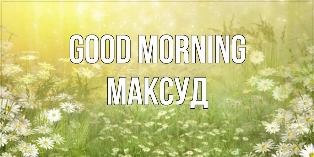 Greetings card с именем, Максуд Good morning доброе утро Greetings with text for free download 