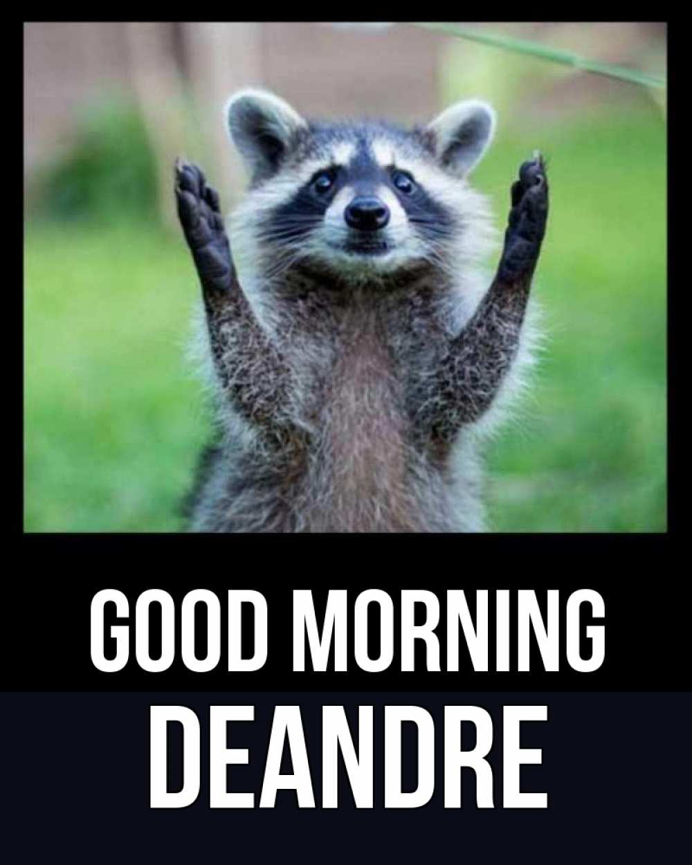 Greetings card с именем, Deandre Good morning хорошее настроение утречком Greetings with text for free download 