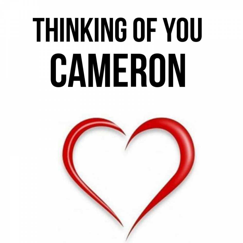 Greetings card с именем, Cameron Thinking of you для возлюбленной Greetings with text for free download 