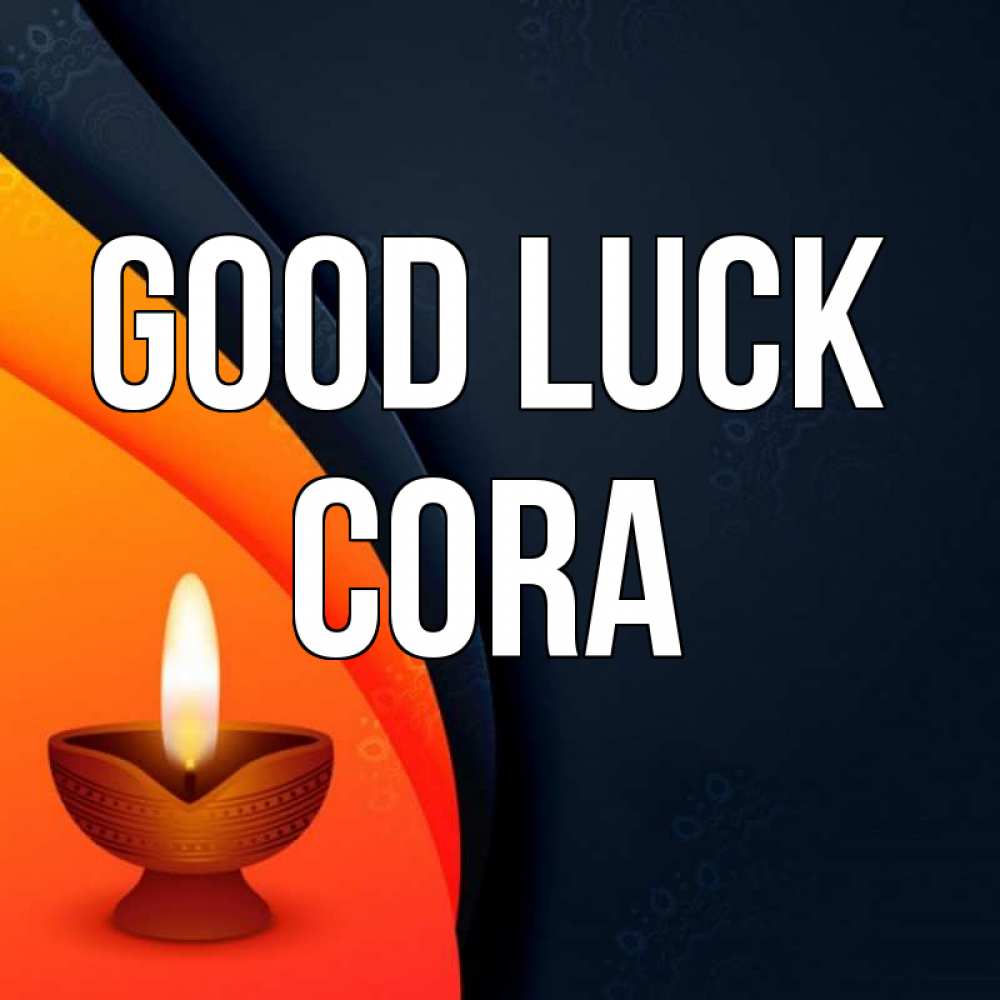 Greetings card с именем, Cora Good luck абстрактный фон Greetings with text for free download 