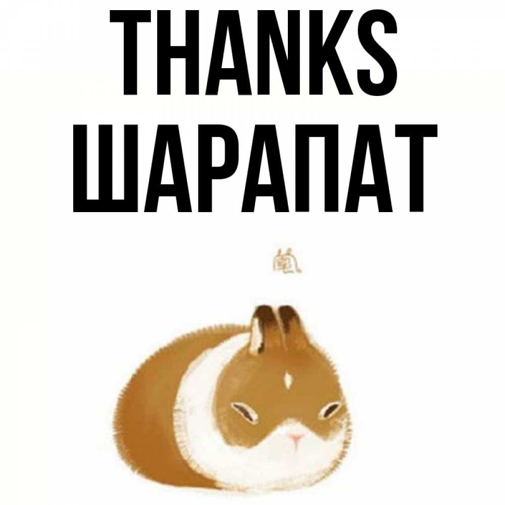 Greetings card с именем, ШАРАПАТ Thanks коричнево белый домашний питомец Greetings with text for free download 