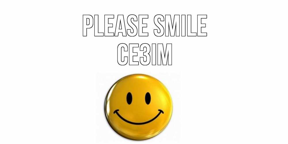 Greetings card с именем, СЕЗІМ Please smile смайл Greetings with text for free download 