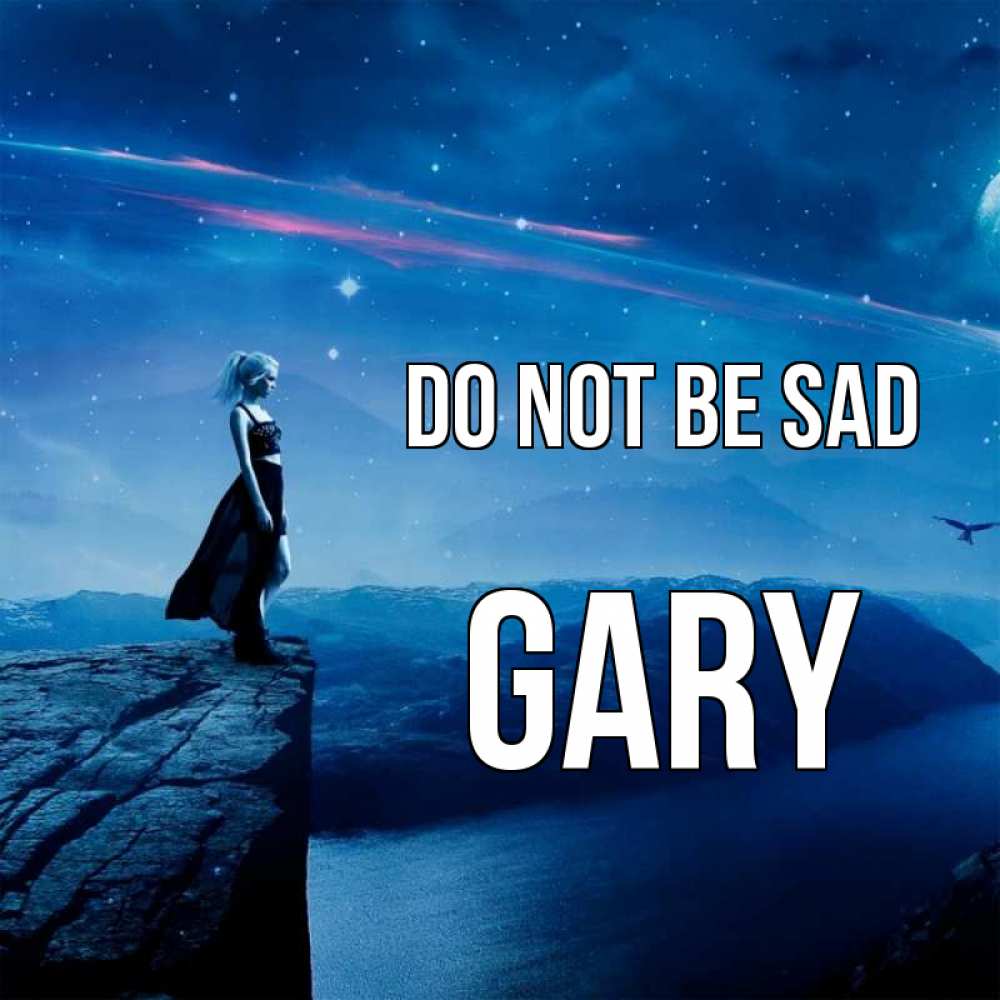 Greetings card с именем, Gary Do not be sad вода и скала Greetings with text for free download 