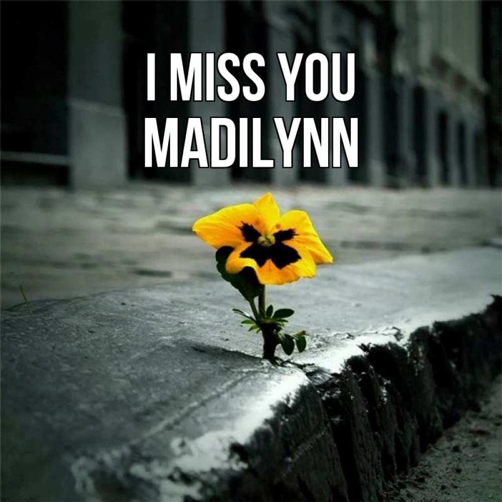 Greetings card с именем, Madilynn I miss you надеюсь будет лучше Greetings with text for free download 