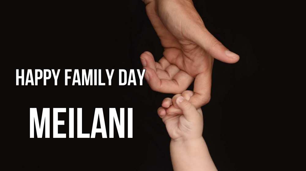 Greetings card с именем, Meilani happy family day с днем семьи Greetings with text for free download 