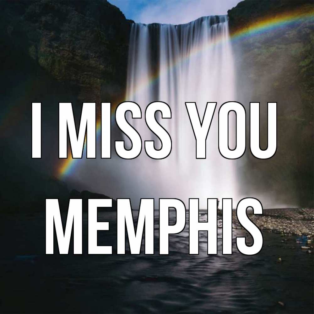 Greetings card с именем, Memphis I miss you иди скорее ко мне Greetings with text for free download 