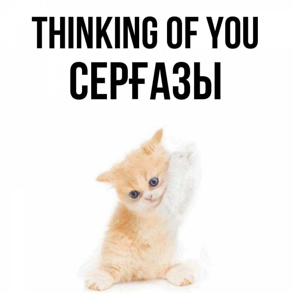 Greetings card с именем, СЕРҒАЗЫ Thinking of you зверушки и милота Greetings with text for free download 