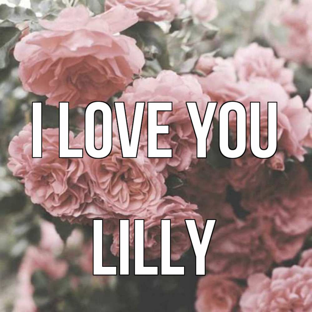 Greetings card с именем, Lilly I love you розы 3 Greetings with text for free download 