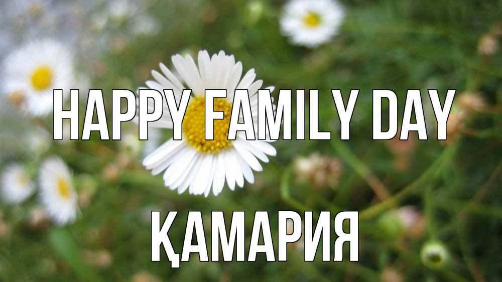 Greetings card с именем, ҚАМАРИЯ happy family day с днем семьи Greetings with text for free download 