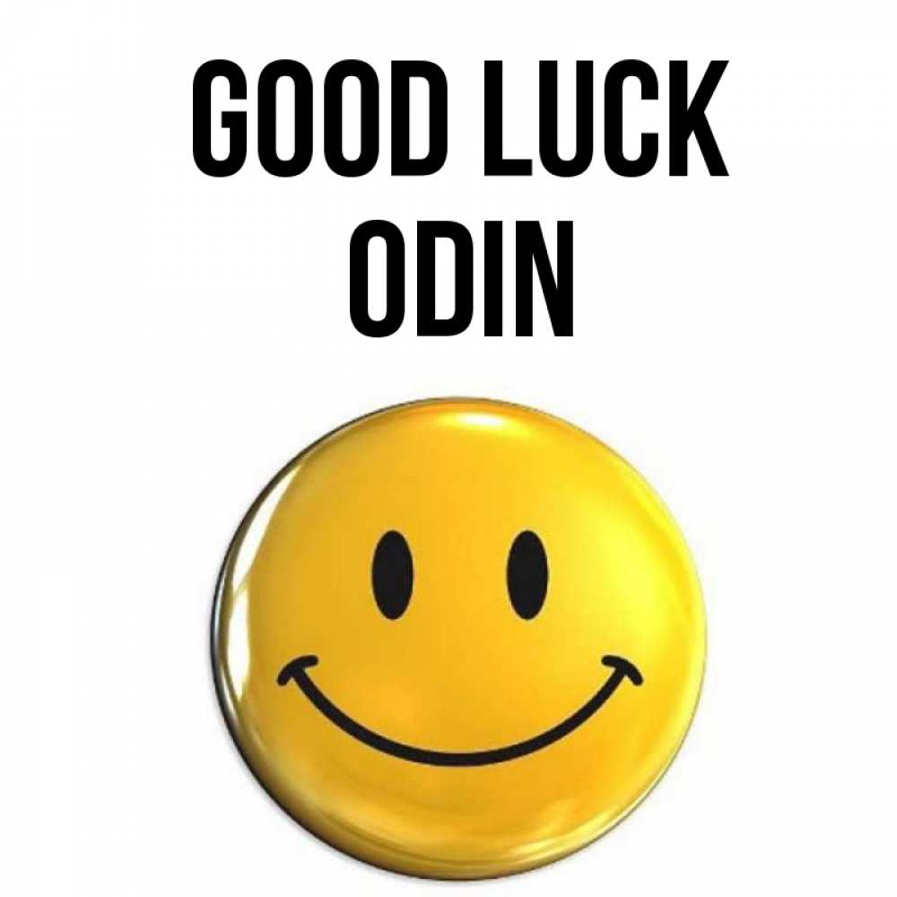 Greetings card с именем, Odin Good luck для поднятия настроения открытки на каждый день Greetings with text for free download 
