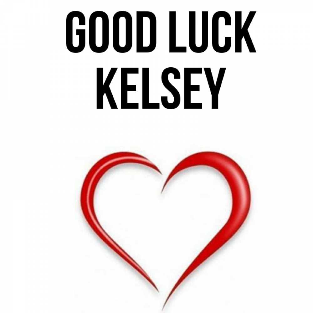 Greetings card с именем, Kelsey Good luck для удачливых людей Greetings with text for free download 
