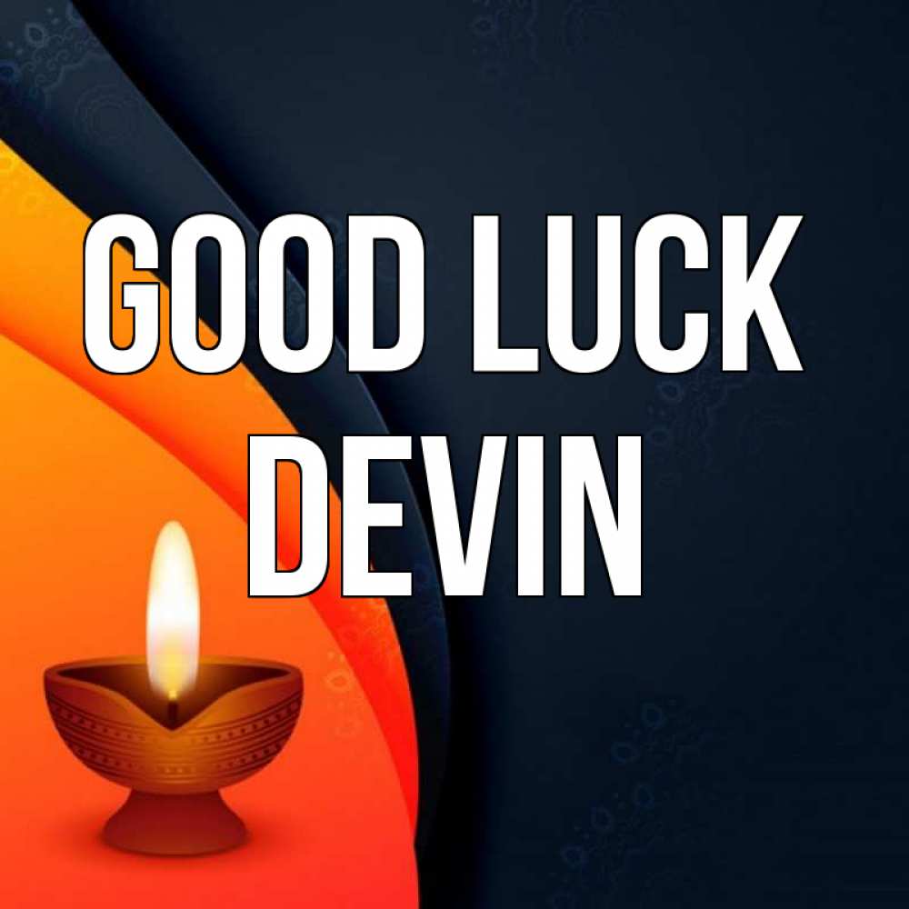 Greetings card с именем, Devin Good luck абстрактный фон Greetings with text for free download 