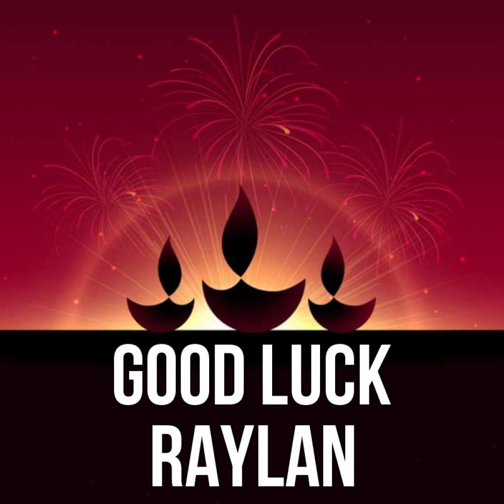 Greetings card с именем, Raylan Good luck праздник Greetings with text for free download 