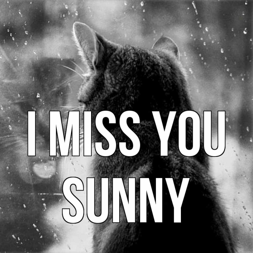 Greetings card с именем, Sunny I miss you скорее ко мне приходи 1 Greetings with text for free download 