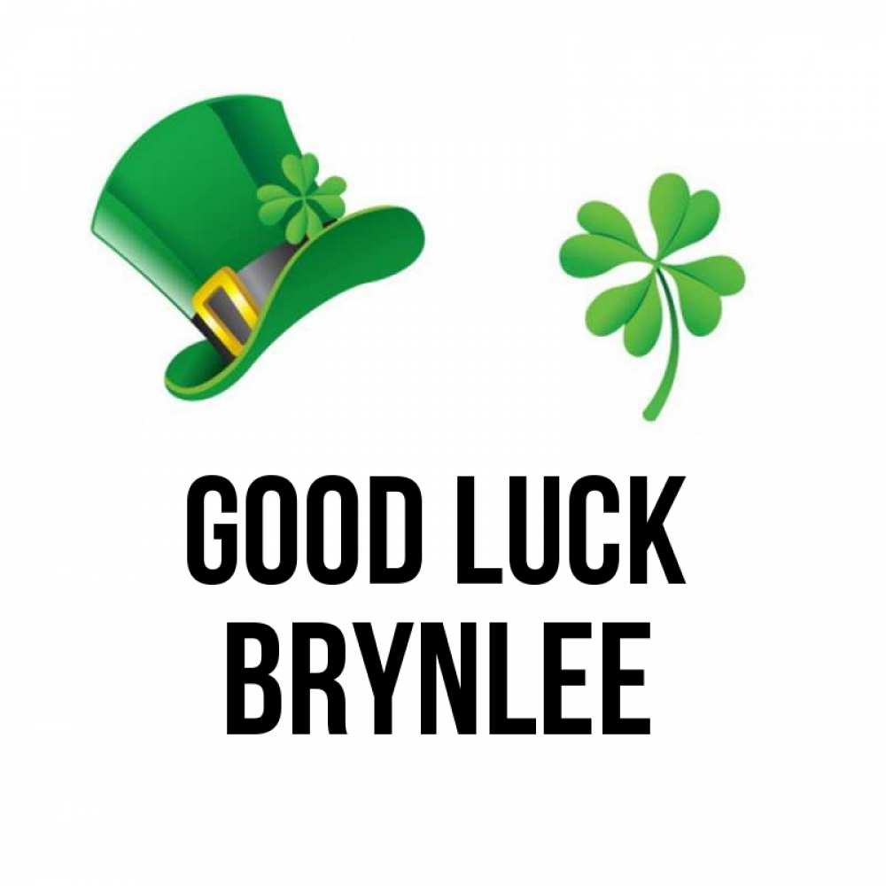 Greetings card с именем, Brynlee Good luck на удачу 1 Greetings with text for free download 