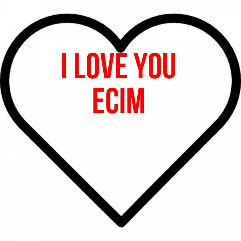 Greetings card с именем, Есім I love you посто Greetings with text for free download 