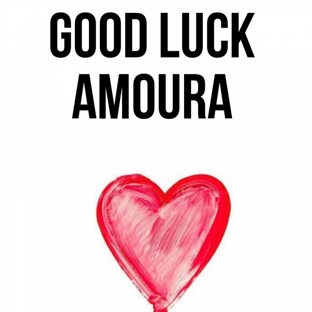 Greetings card с именем, Amoura Good luck рисунок маркером Greetings with text for free download 