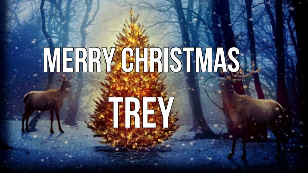 Greetings card с именем, Trey Merry Christmas олени, новогодняя елка Greetings with text for free download 