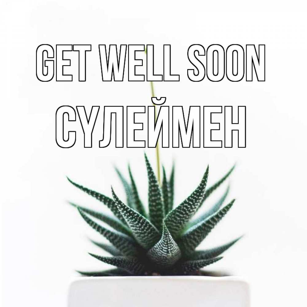 Greetings card с именем, СҮЛЕЙМЕН Get well soon короче это непонятная колючка Greetings with text for free download 