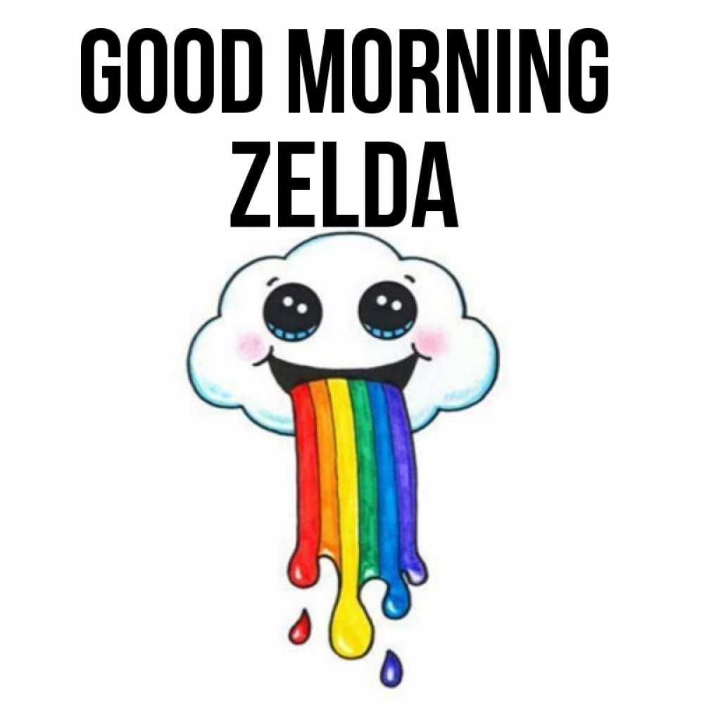 Greetings card с именем, Zelda Good morning утречко Greetings with text for free download 