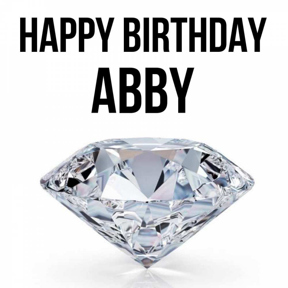 Greetings card с именем, Abby Happy Birthday к пожеланием быть богатым Greetings with text for free download 
