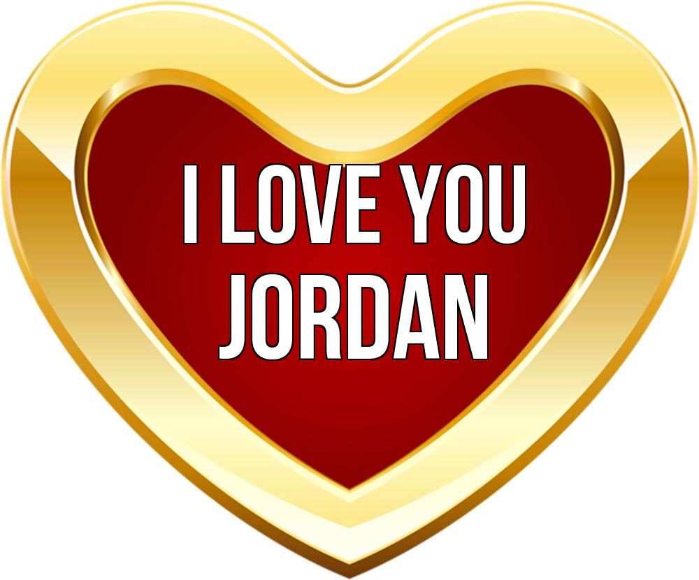 Greetings card с именем, Jordan I love you из краски Greetings with text for free download 