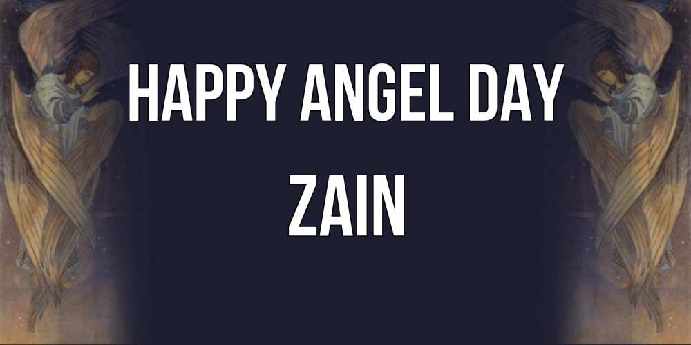 Greetings card с именем, Zain happy angel day день ангела Greetings with text for free download 
