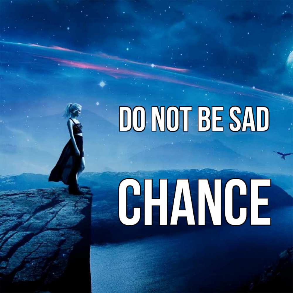 Greetings card с именем, Chance Do not be sad вода и скала Greetings with text for free download 