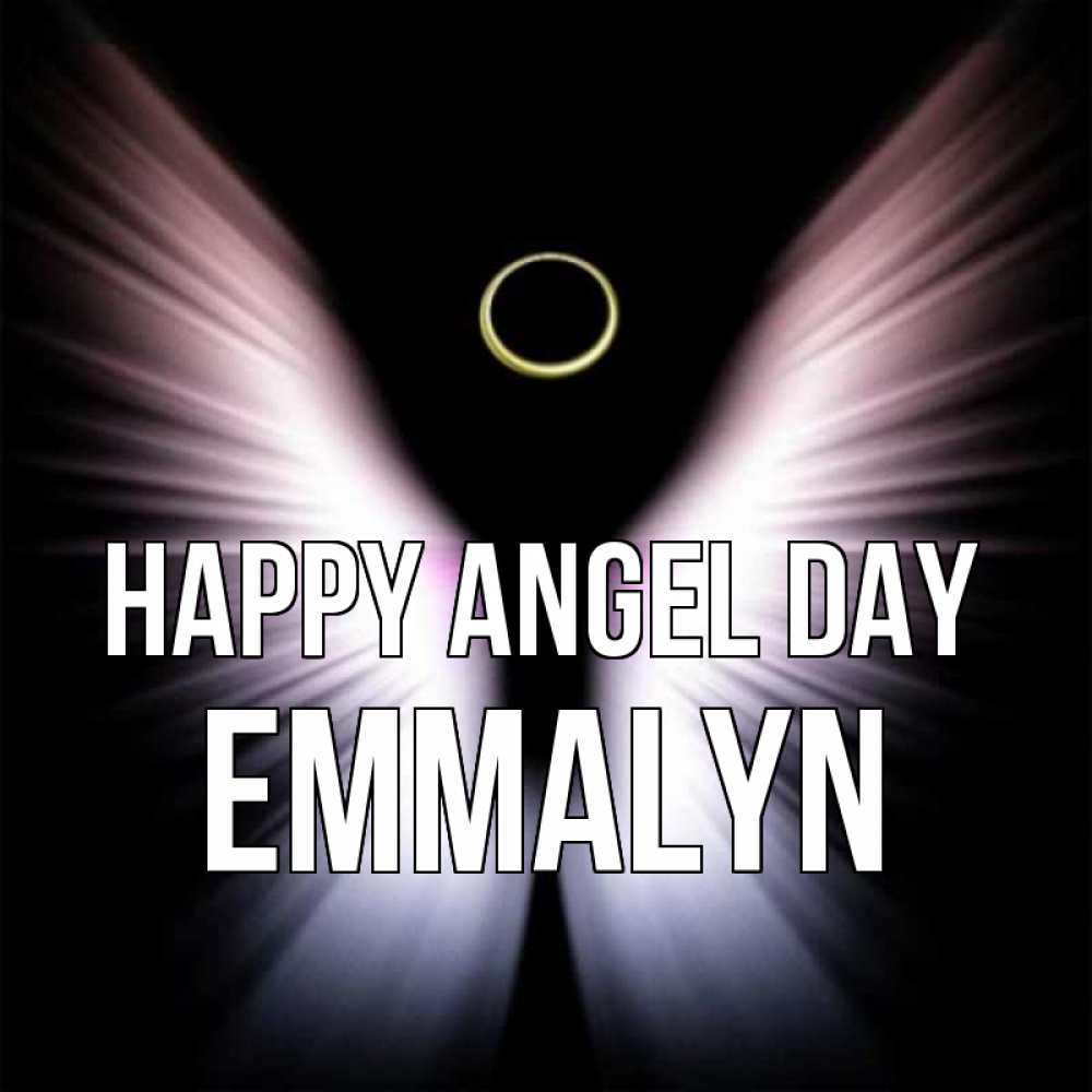 Greetings card с именем, Emmalyn happy angel day ангел из света Greetings with text for free download 