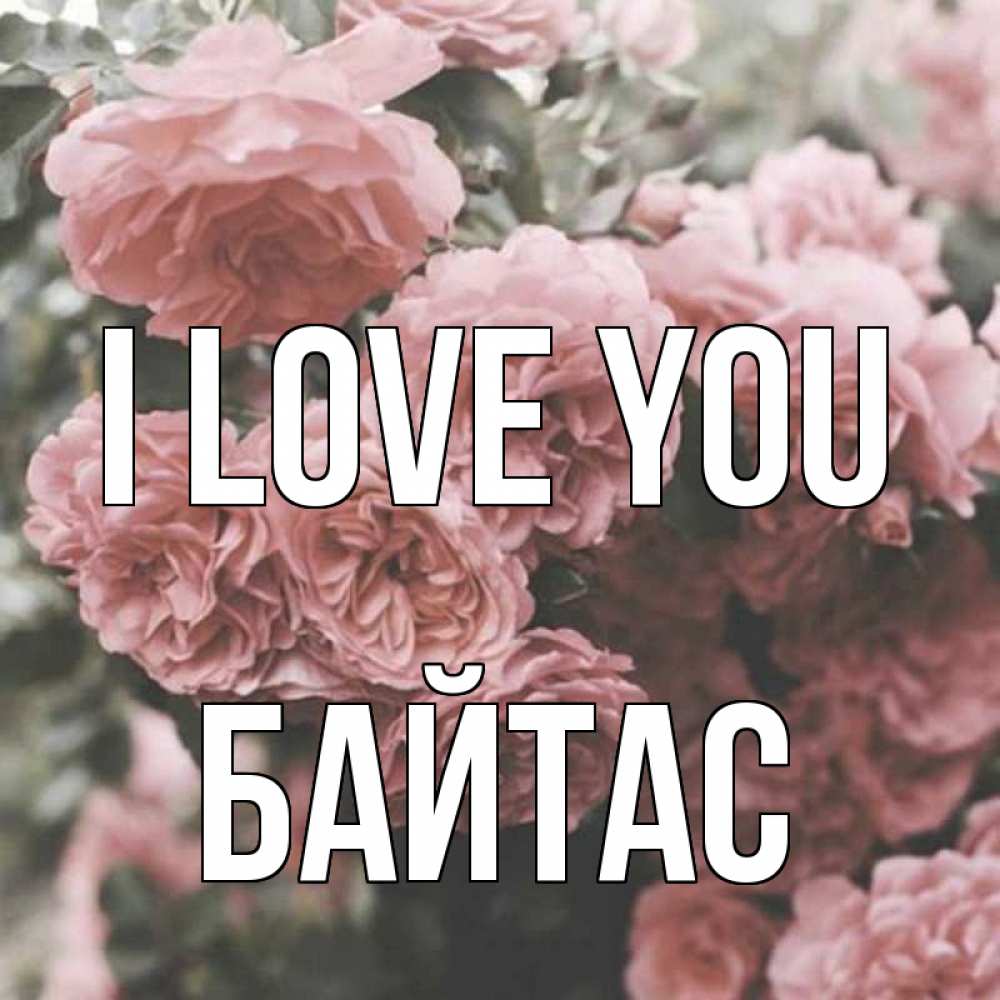 Greetings card с именем, Байтас I love you розы 3 Greetings with text for free download 