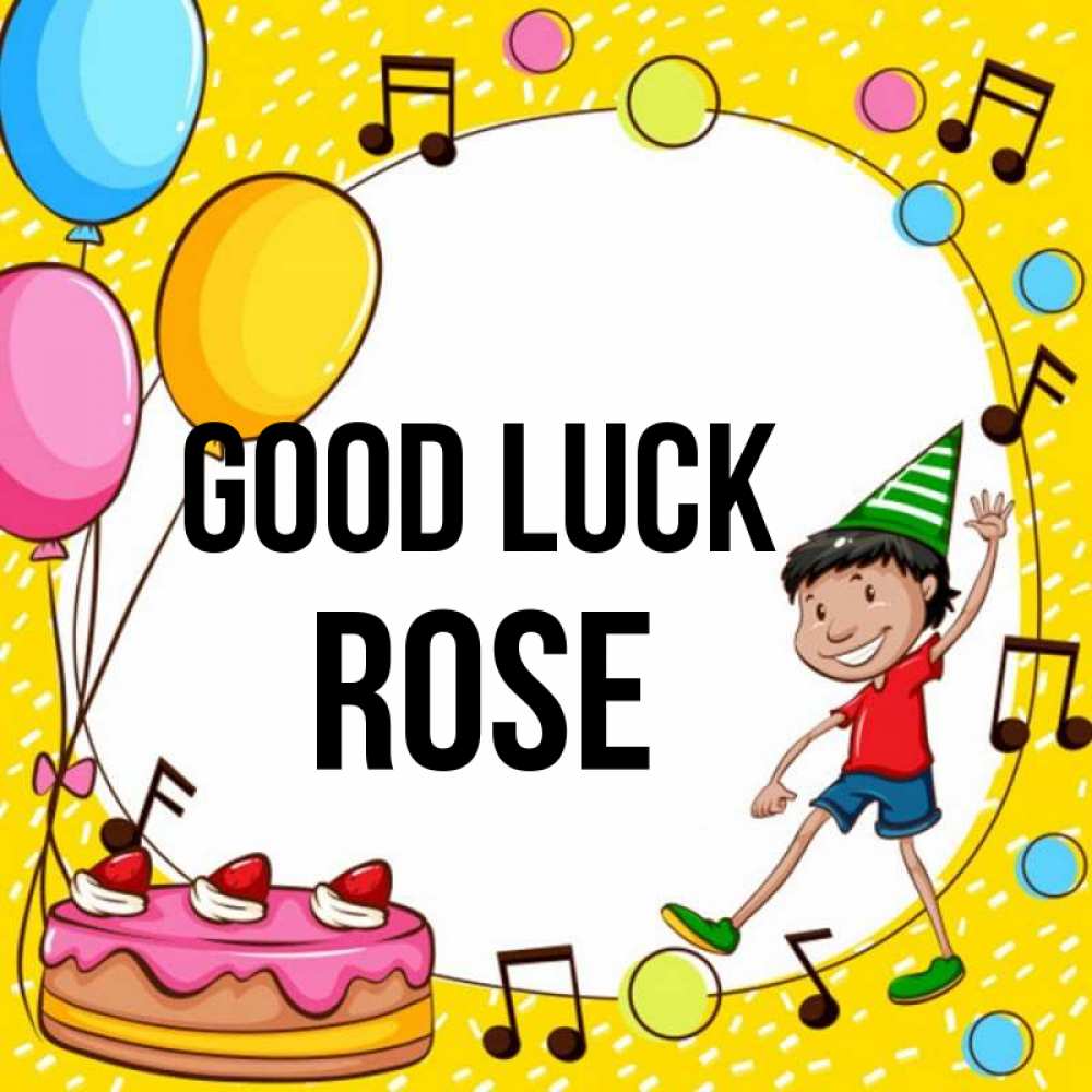 Greetings card с именем, Rose Good luck открытка 1 Greetings with text for free download 