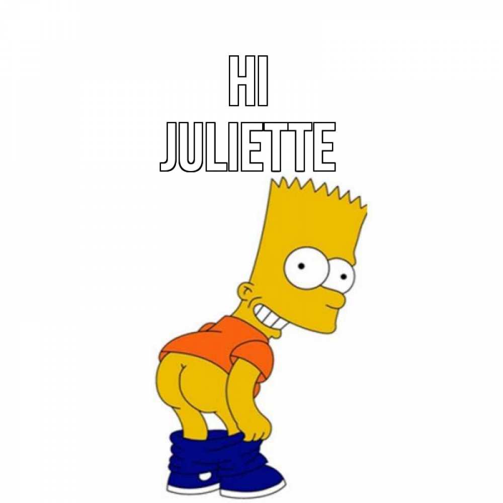 Greetings card с именем, Juliette Hi попочка Greetings with text for free download 