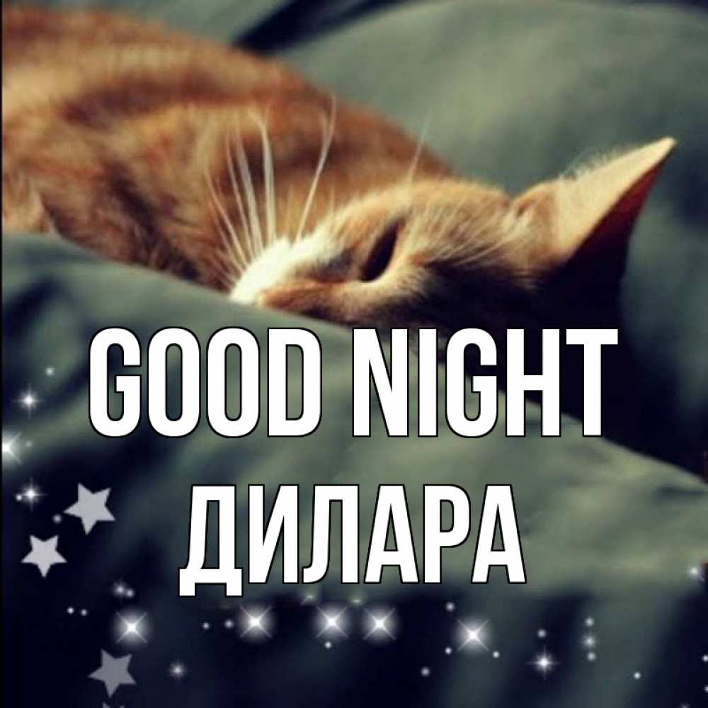 Greetings card с именем, Дилара Good night кроватка Greetings with text for free download 