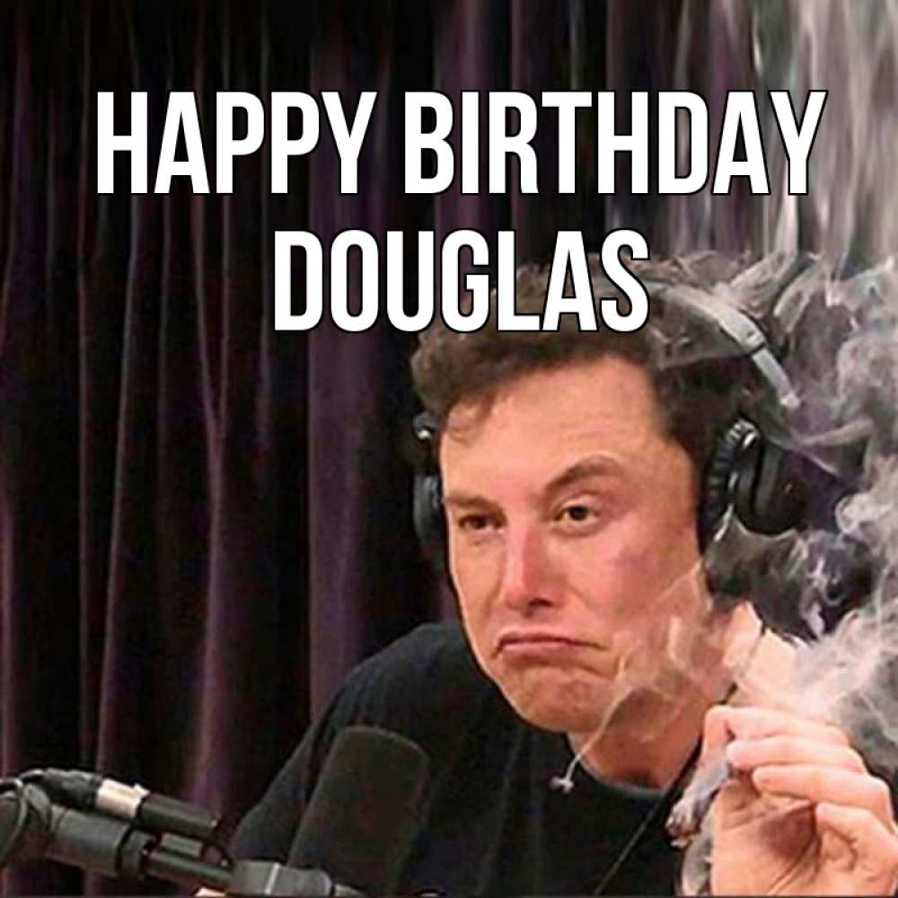 Greetings card с именем, Douglas Happy Birthday МЕМ Greetings with text for free download 