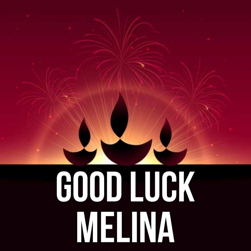Greetings card с именем, Melina Good luck праздник Greetings with text for free download 