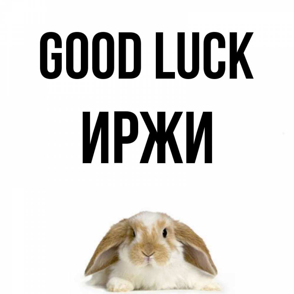 Greetings card с именем, Иржи Good luck открытки с произвольным текстом который можно вставить в открытку и создать ее самостоятельно бесплатно онлайн Greetings with text for free download 