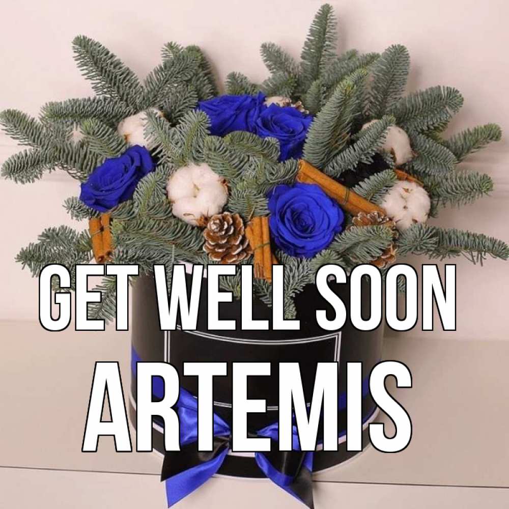 Greetings card с именем, Artemis Get well soon короче кто то загрузил эти шишки Greetings with text for free download 