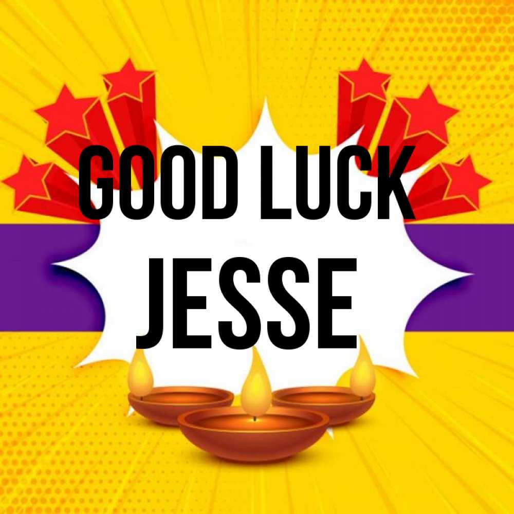 Greetings card с именем, Jesse Good luck векторное изображение Greetings with text for free download 