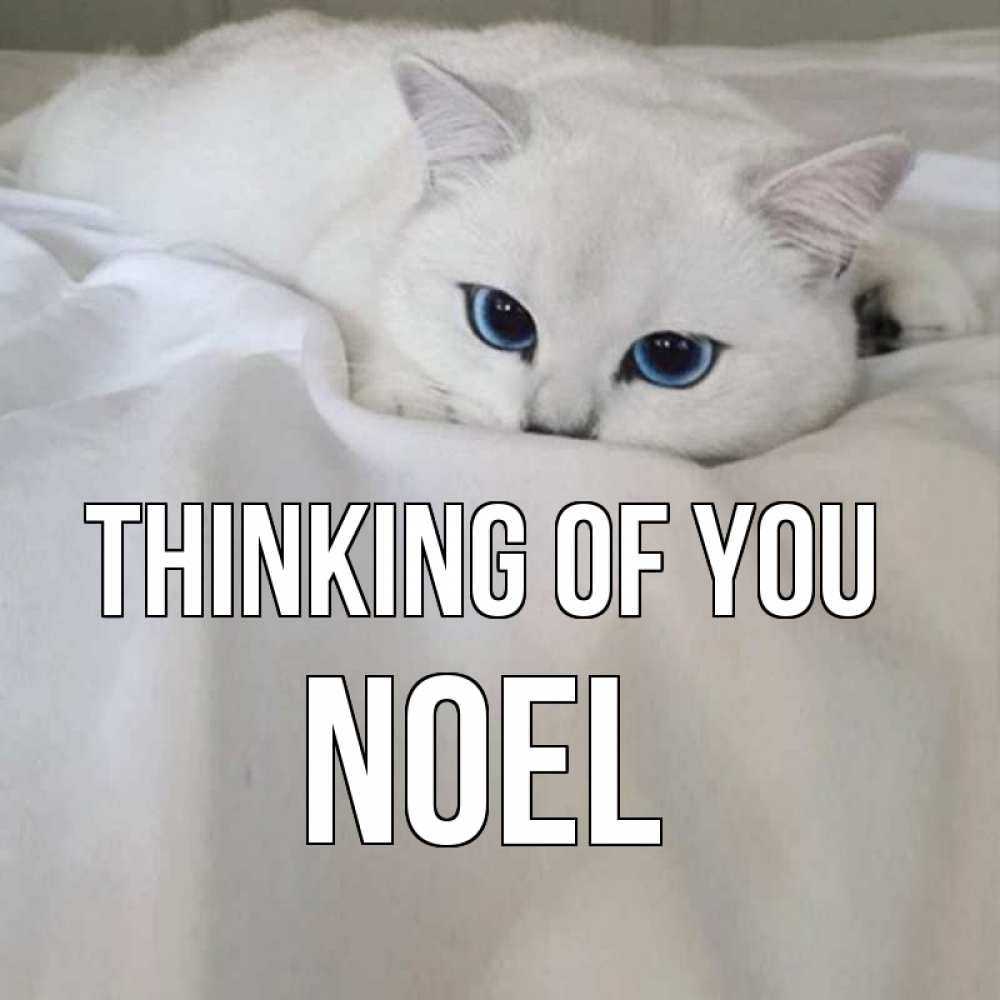 Greetings card с именем, Noel Thinking of you я очень по тебе скучаю и тоскую Greetings with text for free download 
