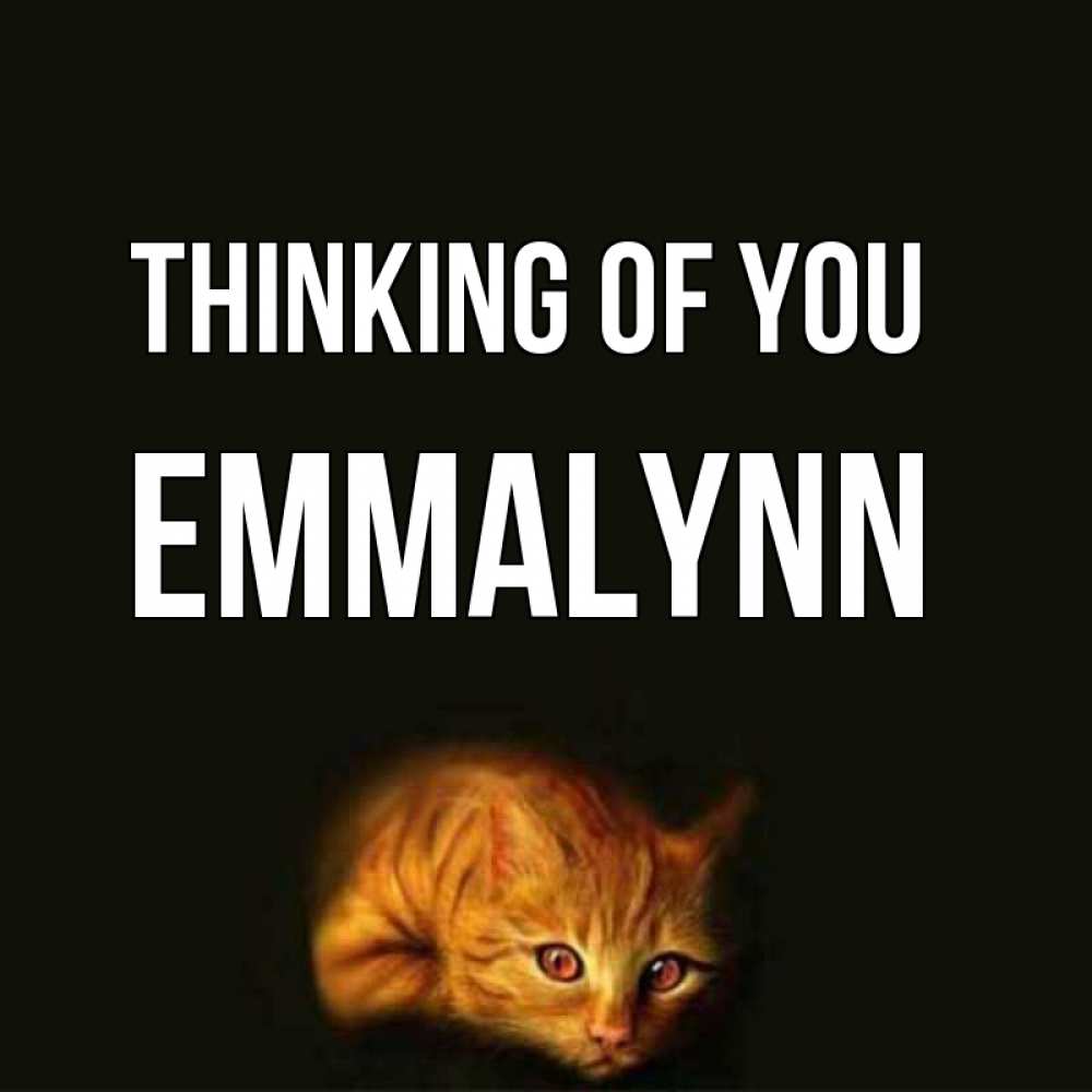 Greetings card с именем, Emmalynn Thinking of you рыжий Greetings with text for free download 