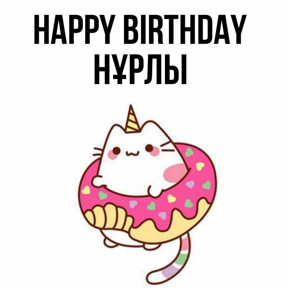 Greetings card с именем, НҰРЛЫ Happy Birthday меньше надо жрать Greetings with text for free download 