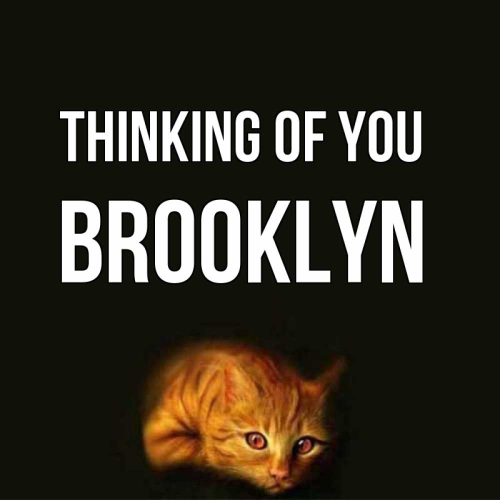 Greetings card с именем, Brooklyn Thinking of you рыжий Greetings with text for free download 